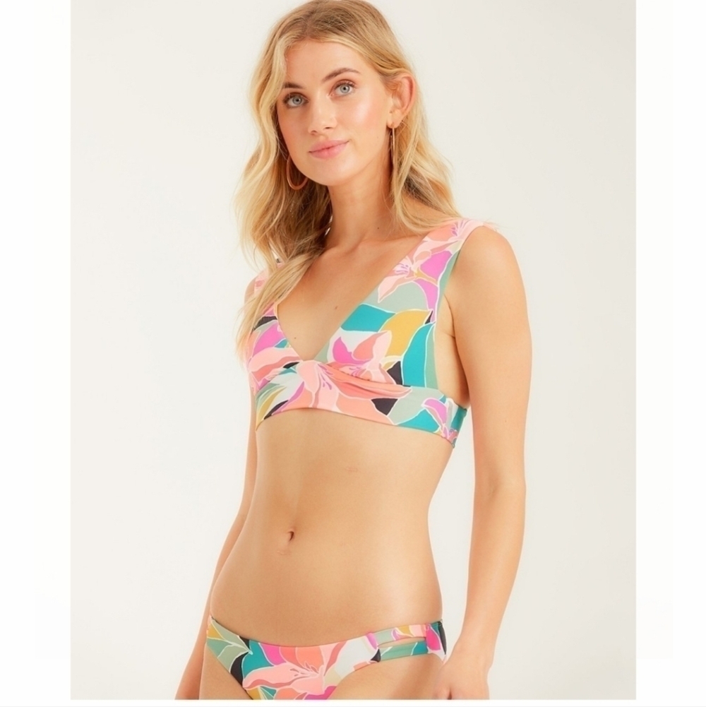 Billabong 3 pc Wild Sun Plunge Top/Lowrider Bottoms/Volley Board Shorts Set - Picture 5 of 12